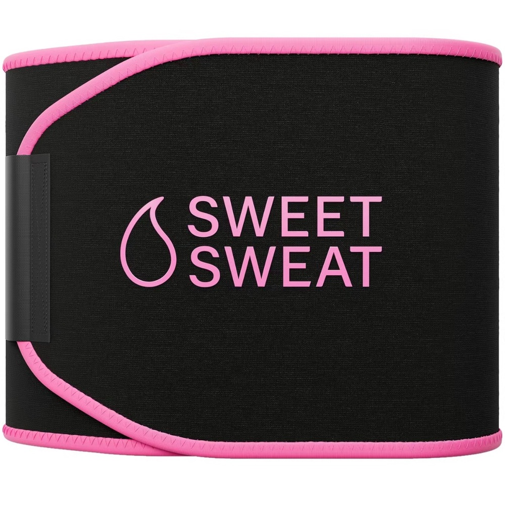 Sweet Sweat Black and Pink Waist Trimmer Size Medium